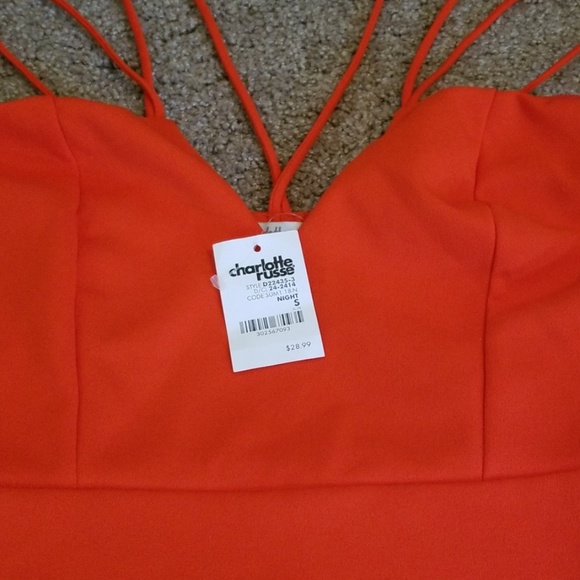 Charlotte Russe | Bodycon Dress | Orange - Picture 2 of 4